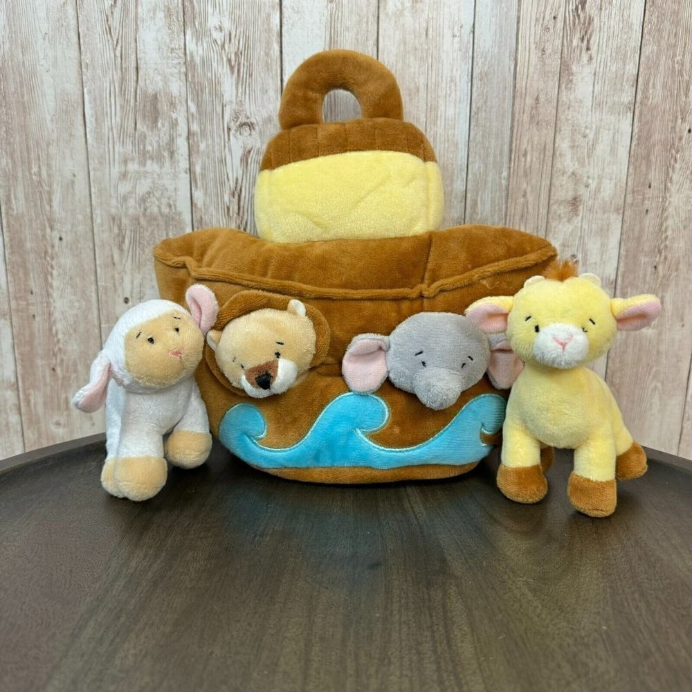 Baby Ganz Collection Noah's Ark 4 Stuffed Animal Toys Interactive Multicolor